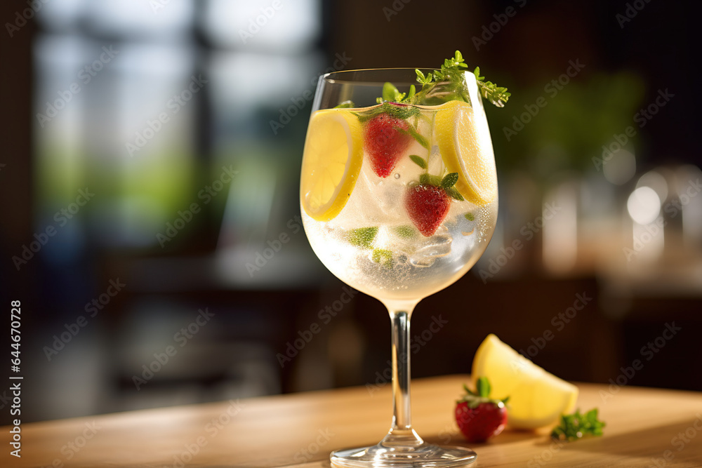 Spring Refreshment: White Wine Spritzer with Fresh Fruit