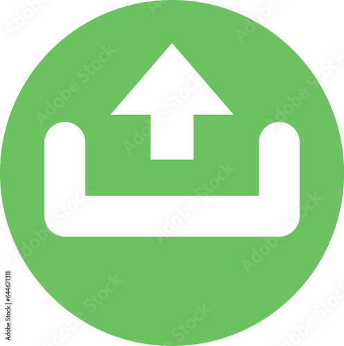Share and upload icon green