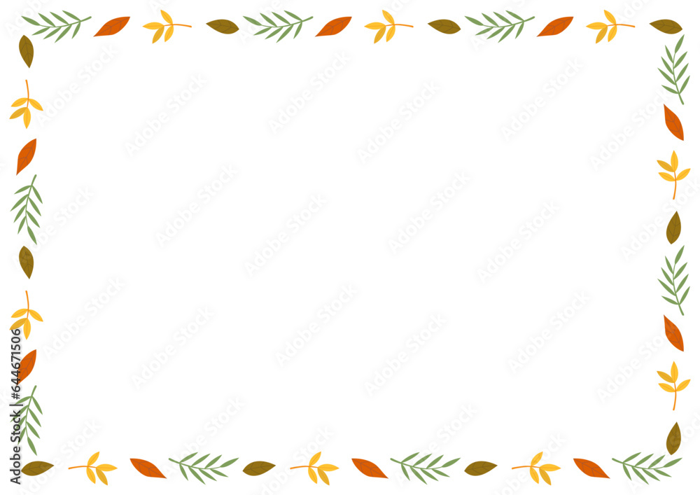 Autumn various leaves decorative frame background. Autumn various leaves decorative frame background.