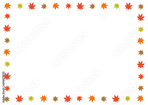 Autumn maple leaves decorative frame background.