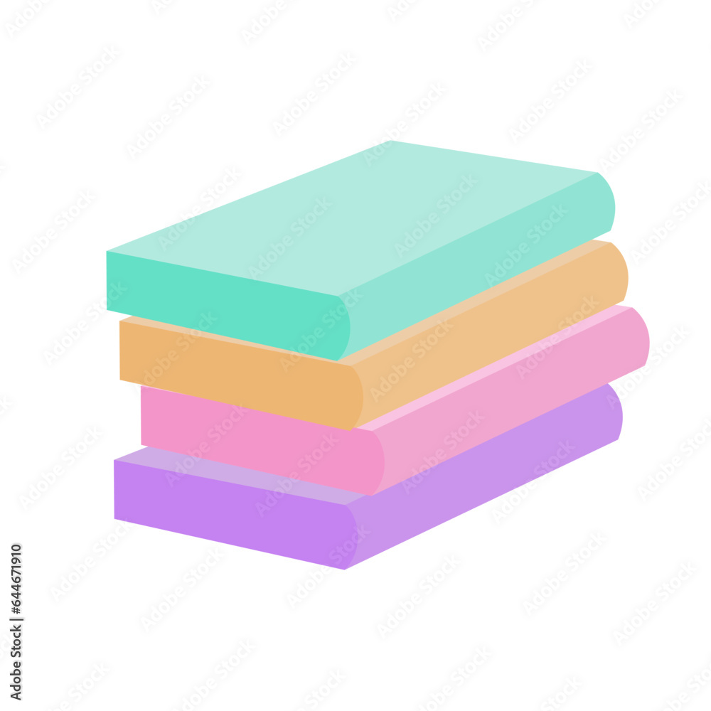 Stack of colorful books illustration Stack of colorful books illustration
