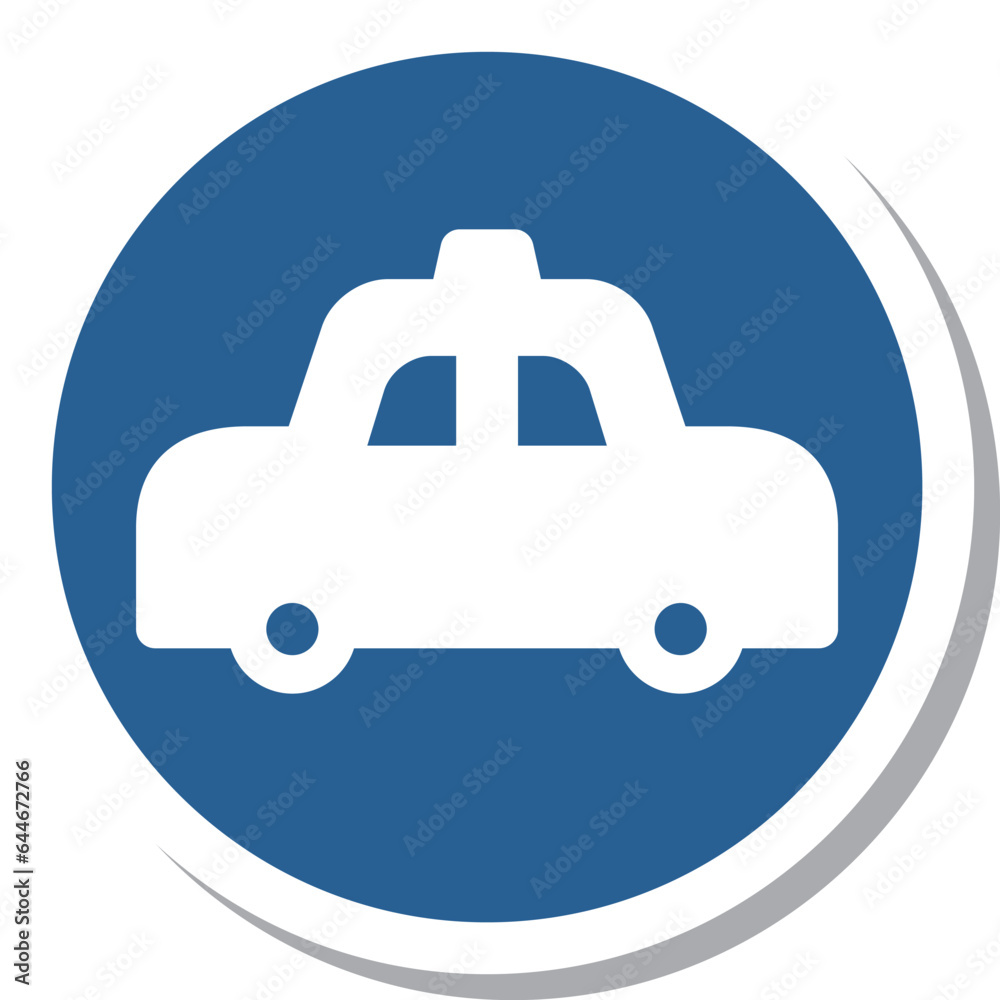 Obraz premium シンプルな標識のステッカー単品イラスト 許可車両専用