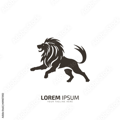 lion logo  lion icon company logo design  strength and power symbol. vector image in flat style