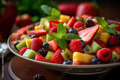 Vibrant Delight  Red and Green Fruit Salad