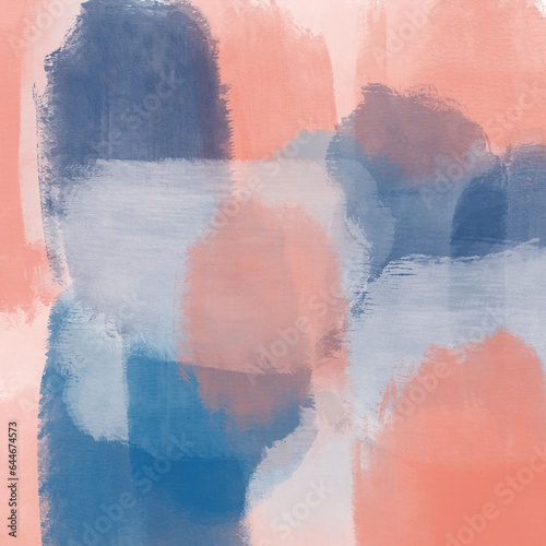Orange Blue Abstract Painting Background