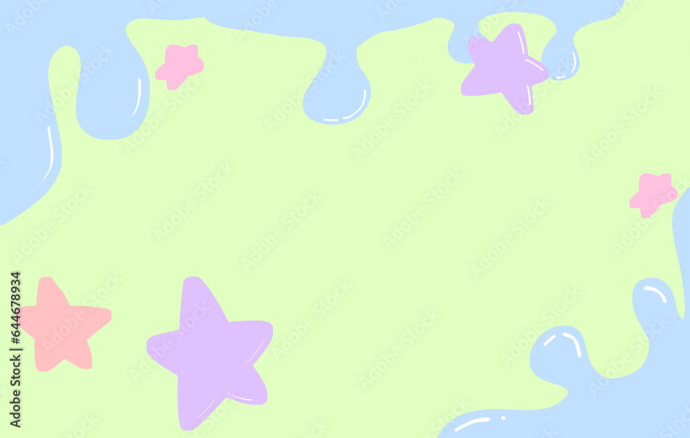 Cloud and star illustration for background
