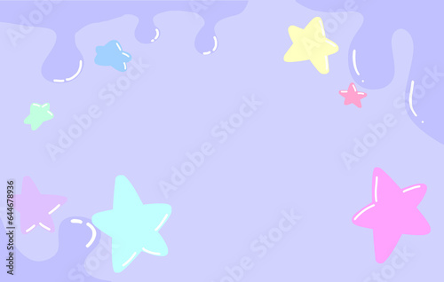 Cloud and star illustration for background