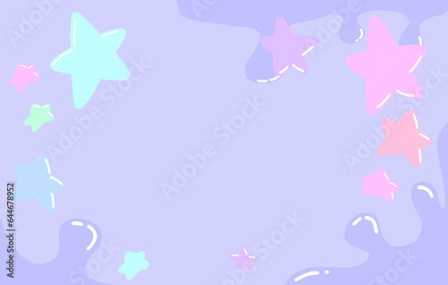 Cloud and star illustration for background