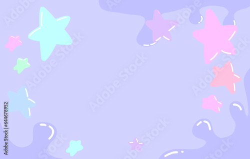 Cloud and star illustration for background