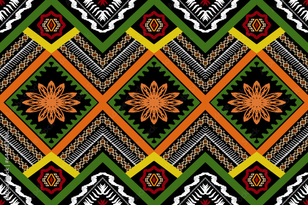 Geometric patterns with simple shapes. Tribal and ethnic fabrics. African, American, Mexican, Indian styles. Simple geometric pattern elements are best used in web design, business textile printing.