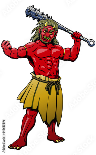 赤鬼と金棒①カラー