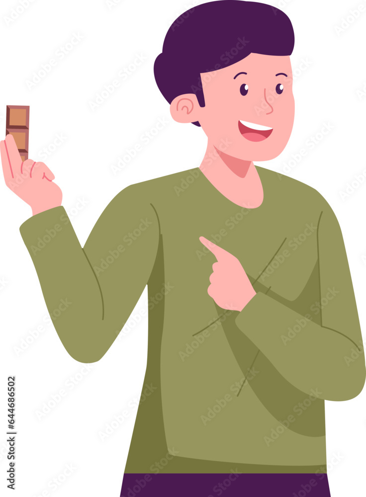 Chocolate Day Character Illustration Chocolate Day Character Illustration