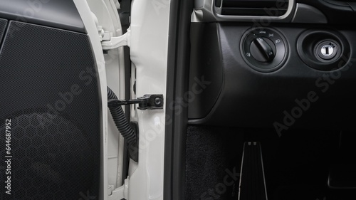 Obraz na płótnie Drivers door open on a car