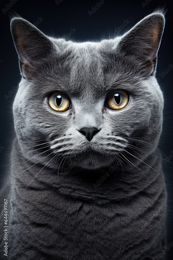 Portrait of Cute Shorthair Cat