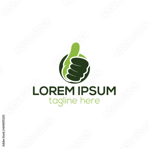 Original abstract thumb-up logo design vector template