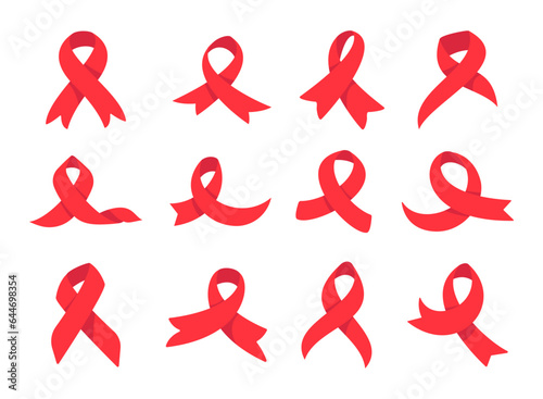 red cross ribbon World Aids Day awareness campaign sign prevention of communicable diseases