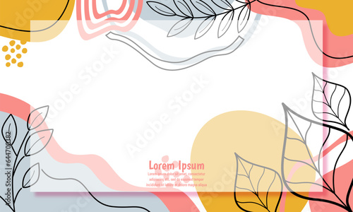 hand drawn flat design abstract doodle background