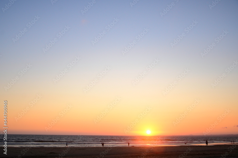 Sunset at Costa da Caparica, Lisbon, Portugal