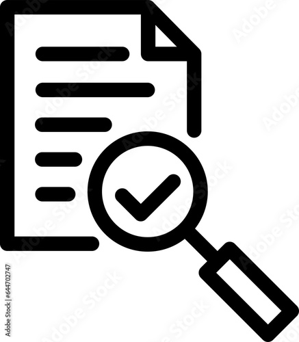 Audit icon magnifying glass like check assess. verify service critique process, scrutiny plan for graphic design, logo, website, social media, mobile app, ui