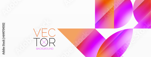 Serene gradient template. Circles and triangles mingle in minimalist perfection. Gentle fusion of forms and hues creates balanced yet captivating backdrop, embodying modern sophistication