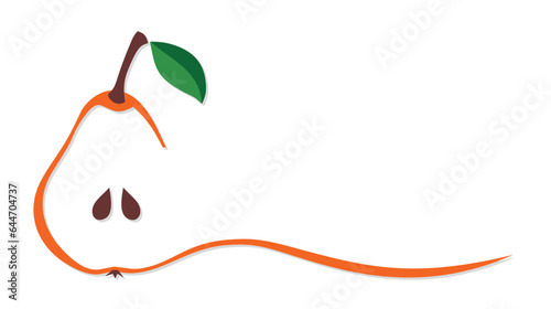 The symbol of a ripe yellow pear.
