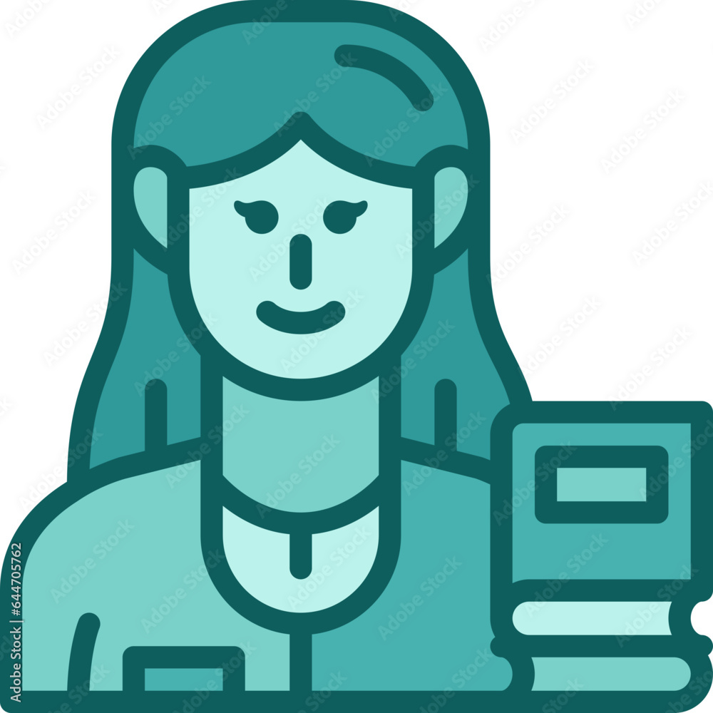 woman teacher two tone icon woman teacher two tone icon