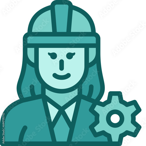 woman engineer two tone icon