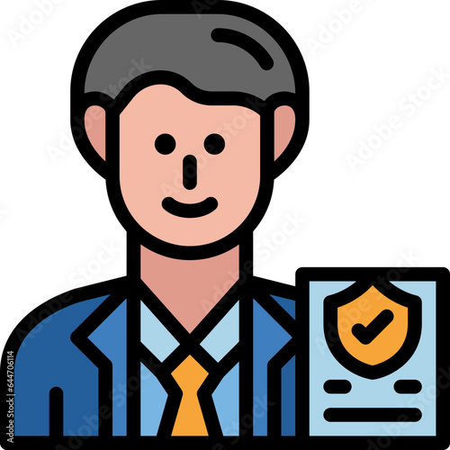 insurer filled outline icon