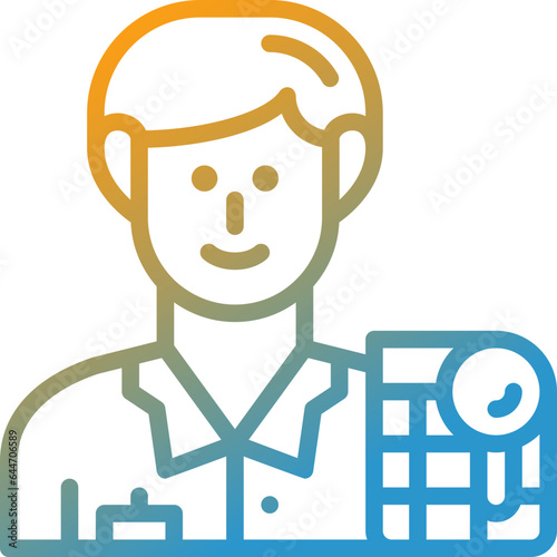 auditor gradient line icon
