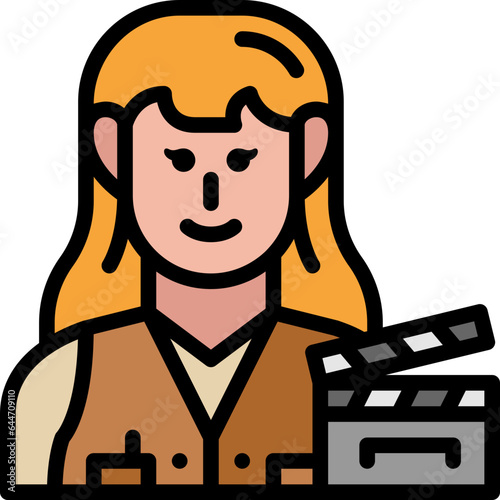 female director filled outline icon