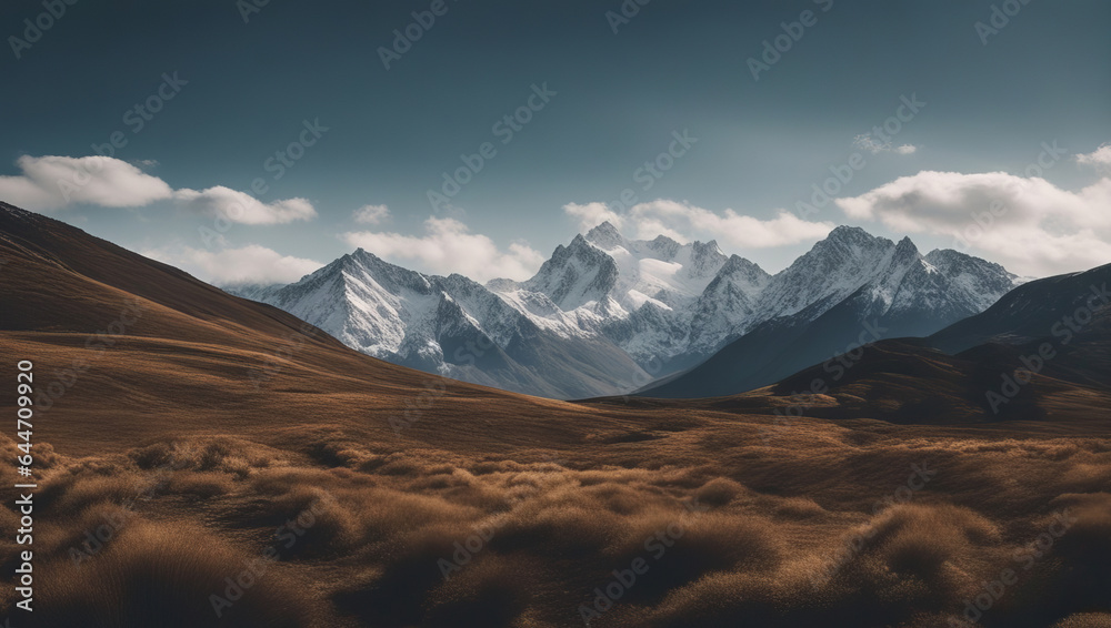 Beautiful mountains landscape. Panoramic view of the mountains.