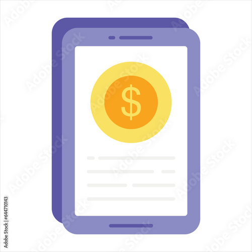mobile banking flat icon design style