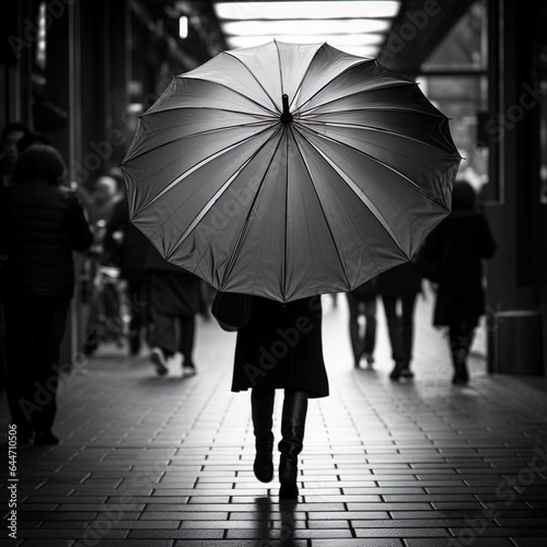 person with umbrella, generative ai