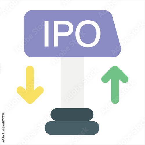 ipo flat icon design style