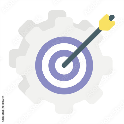 management flat icon design style
