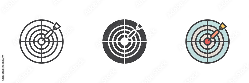 Dart target different style icon set Dart target different style icon set