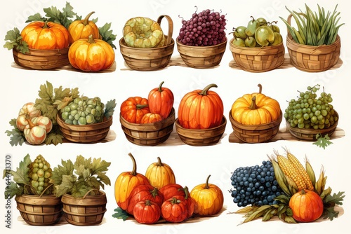 autumn fruits and vegetables