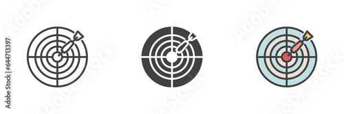 Dart target different style icon set