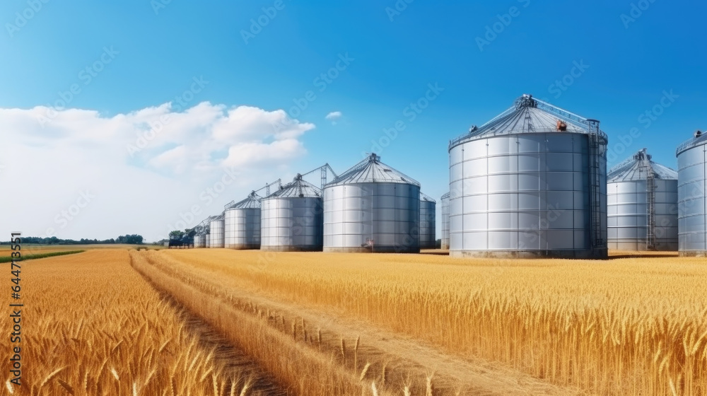 grain silos in the field grain silos in the field