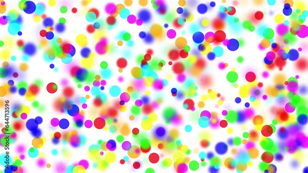 Beautiful illustration of Colorful bokeh particles on plain white background Beautiful illustration of Colorful bokeh particles on plain white background