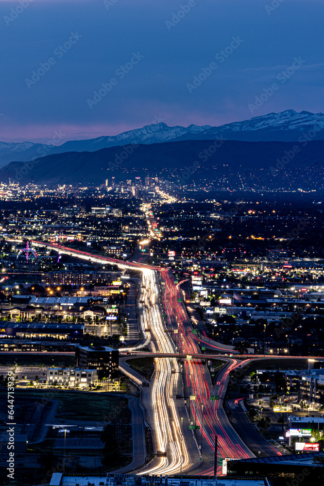 Fototapeta premium Light Trails down I15