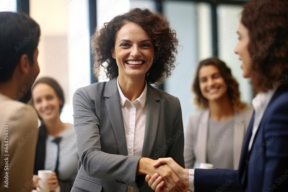 successful business people shaking hands in the office. Finishing successful meeting. handshake in the office successful business people shaking hands in the office. Finishing successful meeting. handshake in the office