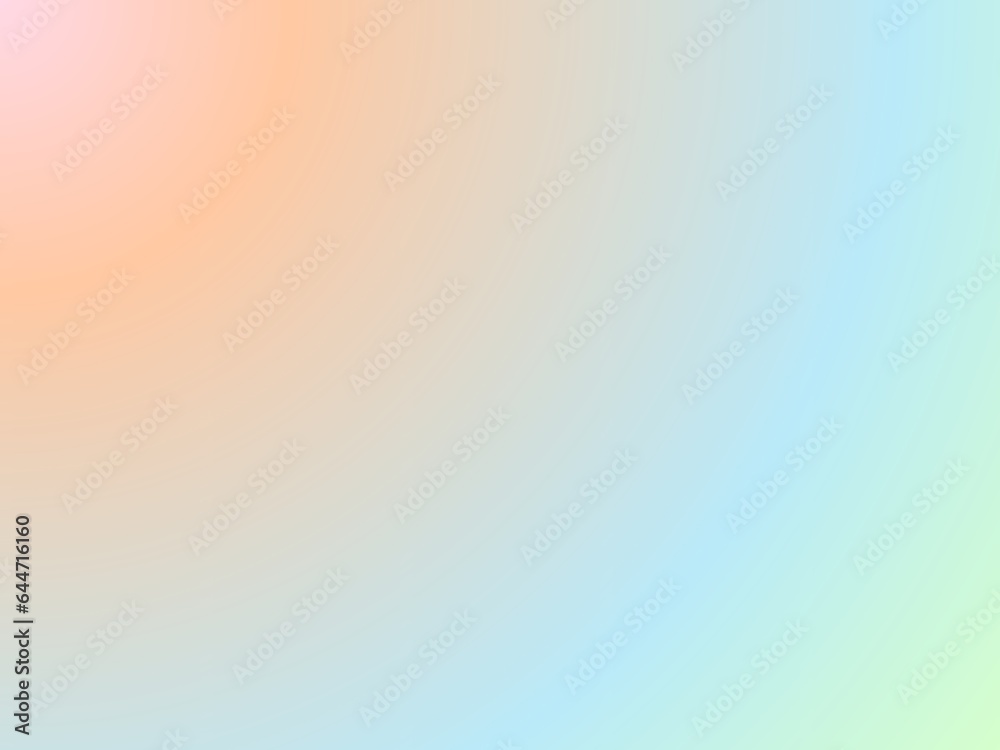 Abstract pastel color gradient background of orange, blue, purple, yellow, and pink. Suitable for banner, card, poster, wallpaper template.