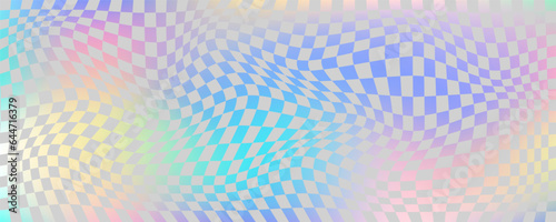 Fotografia Checkerboard wavy pattern