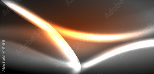 Neon-lit waves surge across background, mesmerizing dance of luminescence and motion. Dynamic backdrop captures essence of energy and modern aesthetics