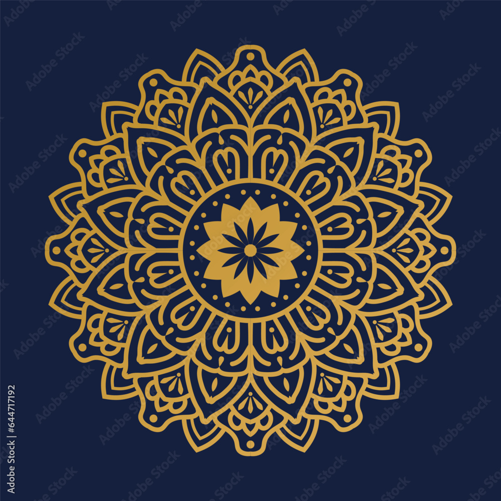 Luxury gold color abstract mandala design, golden pattern mandala, Floral background, decoration, Mandala art ornament