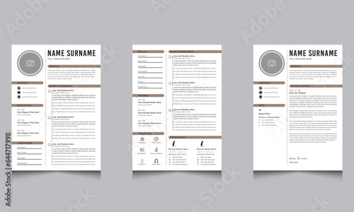 Trendy Clean Resume and Cover Letter Layout