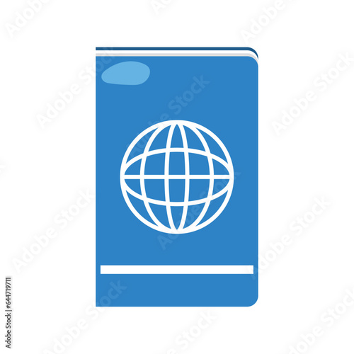 blue passport illustration