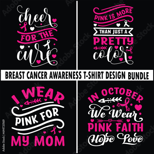 Breast Cancer Awareness T-Shirt Design Bundle