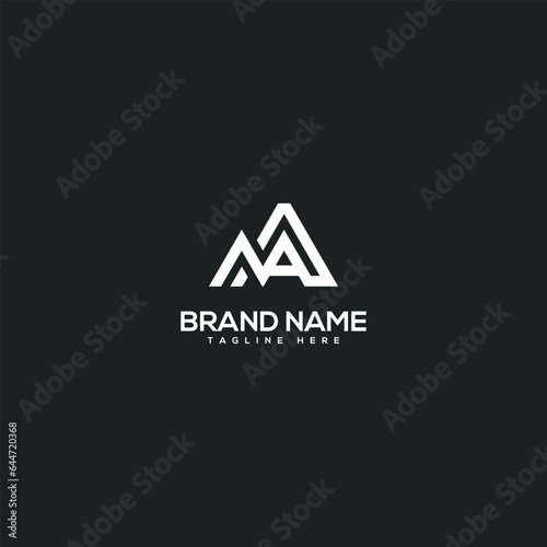 Abstract initial letter MA AM logo design template - vector. photo